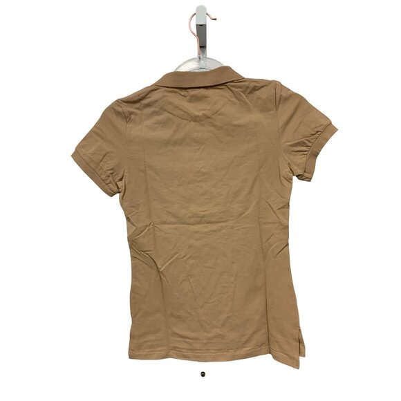 Active Basic Women's Polo Shirt Short Sleeve Button-Up Cotton Blend - Picture 2 of 3